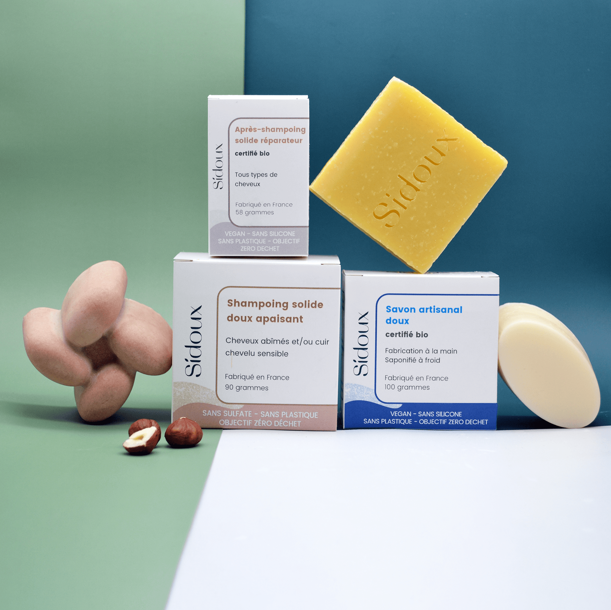 Le trio des essentiels - Sidoux : Cosmétiques solides naturels, éco-responsables & éthiques