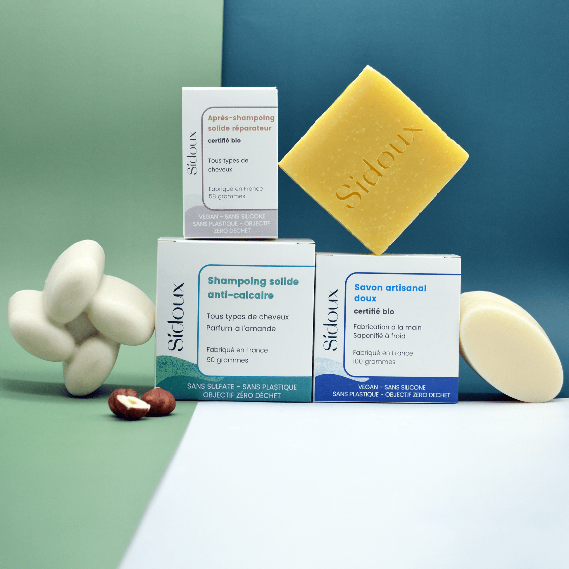Le trio des essentiels - Sidoux : Cosmétiques solides naturels, éco-responsables & éthiques